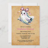 Schattige Meisje Ghost Verjaardag Mash Kaart (Voorkant)