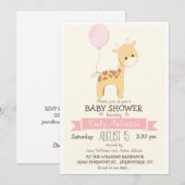 Schattige Meisje Giraffe, Oerwoud Zoo Dier Baby sh Kaart (Voorkant / Achterkant)