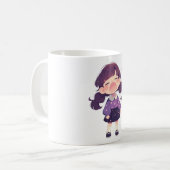 Schattige Meisje Graphic Coffee Mok Perfect Gift v (Voorkant links)