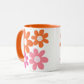 Schattige Meisje Happy Flowers Mok (Voorkant links)