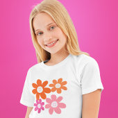Schattige Meisje Happy Flowers T-shirt