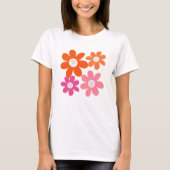 Schattige Meisje Happy Flowers T-shirt (Voorkant)