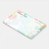 Schattige Meisje Hartballonnen 10" x 6" Post-it® Notes (Schuin)