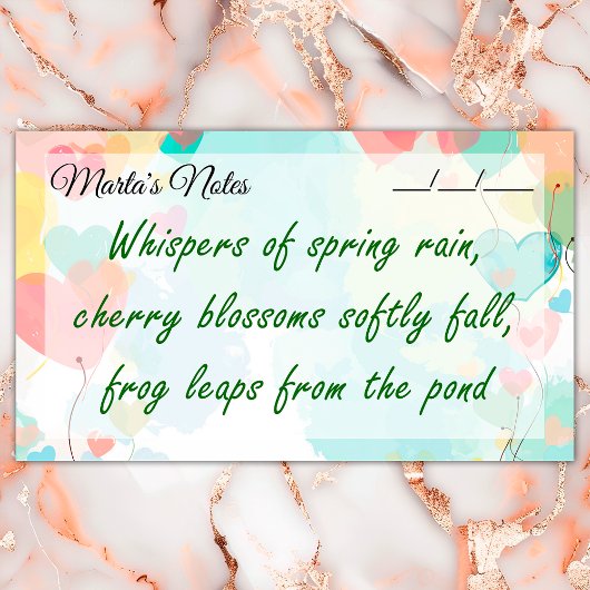 Schattige Meisje Hartballonnen 10" x 6" Post-it® Notes