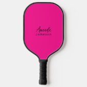 Schattige Meisje Heet Roze Monogrammed Volledige N Pickleball Paddle (Achterkant)