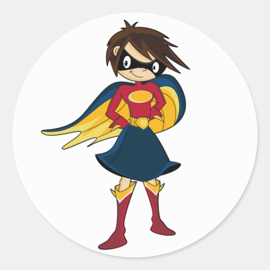 Schattige Meisje Hero Sticker (Voorkant)