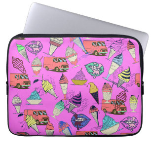 Schattige Meisje Hot Roze Laptop Sleeve