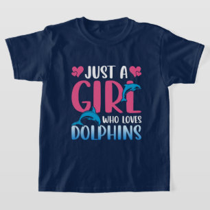 Schattige meisje houdt van dolfijnen t-shirt