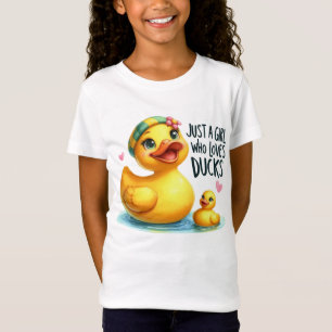 Schattige meisje houdt van eenden t-shirt