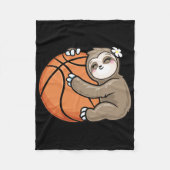 Schattige meisje houdt van Sloth Bysketbyll Fleece Deken (Voorkant)