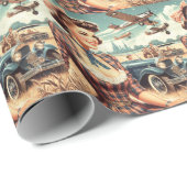 Schattige  meisje illustratie cadeaupapier (Rol Hoek)