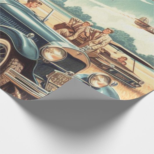 Schattige  meisje illustratie cadeaupapier (Hoek)