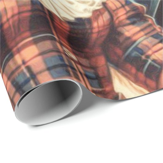 Schattige  meisje illustratie cadeaupapier (Rol Hoek)