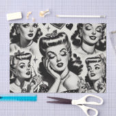 Schattige  meisje illustratie tissuepapier (Craft)