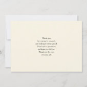 Schattige meisje in bijenkostuum met honing bedankkaart (Achterkant)