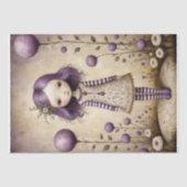 Schattige meisje in Lila ontkoppeling Tissuepapier (Voorkant)