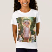 Schattige meisje in Magic Garden T-shirt (Voorkant)