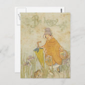  Schattige Meisje Kinderen Verhalen Kikkervijver I Briefkaart (Voorkant / Achterkant)