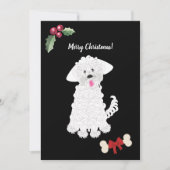 Schattige Meisje Maltese Hond  Feestdagenkaart (Voorkant)