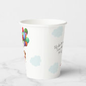 Schattige meisje met ballonnen afscheidsfeest papieren bekers (Rechts)