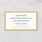 Schattige Meisje met Kittens Kat Pet en Thuis Zitt Visitekaartje (Achterkant)