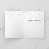 Schattige Meisje met Zeepbel Happy Birthday Kaart (Binnen)