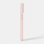 Schattige Meisje Minimal Licht Roze Monogram iPhone 15 Case (Rechterkant)