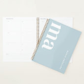 Schattige Meisje Monogram Blauwe School Planner (Display)