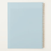 Schattige Meisje Monogram Blauwe School Planner (Achterkant)