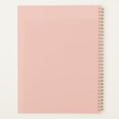 Schattige Meisje Monogram Naam Roze School Planner (Achterkant)