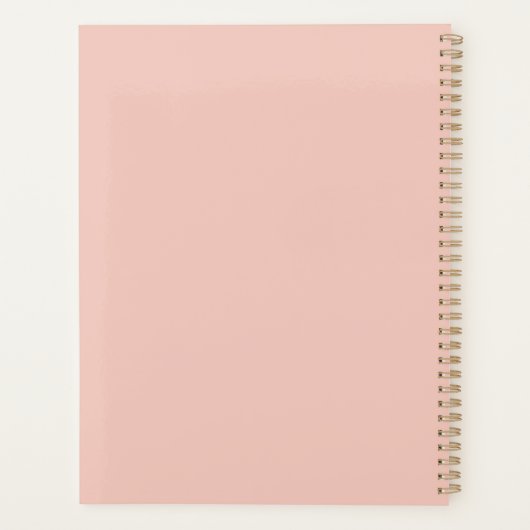 Schattige Meisje Monogram Naam Roze School Planner (Achterkant)