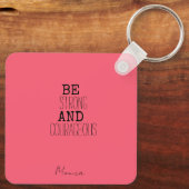 SCHATTIGE MEISJE MUIS MET KLEURRIJKE BLOEMEN MOTIV SLEUTELHANGER (Achterkant)