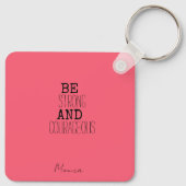 SCHATTIGE MEISJE MUIS MET KLEURRIJKE BLOEMEN MOTIV SLEUTELHANGER (Achterkant)