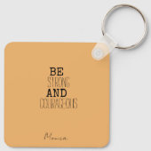 SCHATTIGE MEISJE MUIS MET KLEURRIJKE BLOEMEN MOTIV SLEUTELHANGER (Achterkant)