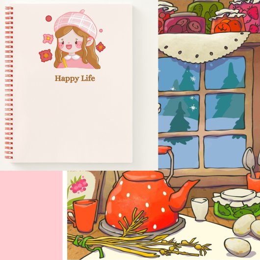 Schattige meisje 💗🌷 notitieboek