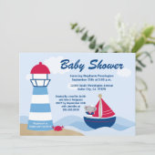 Schattige meisje olifant zeeman baby shower uitnod kaart (Staand voorkant)