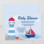 Schattige meisje olifant zeeman baby shower uitnod kaart (Voorkant / Achterkant)