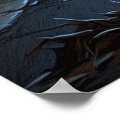 Schattige meisje op fiets horror fantasie poster (Hoek)