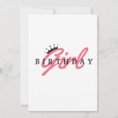 Schattige Meisje Piloot Vliegt Vliegtuig, Girly Ro Kaart (Achterkant)