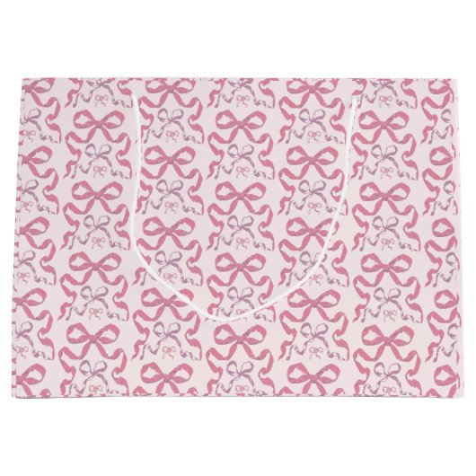 Schattige Meisje Roze Esthetische Boog Groot Cadeauzakje (Voorkant)