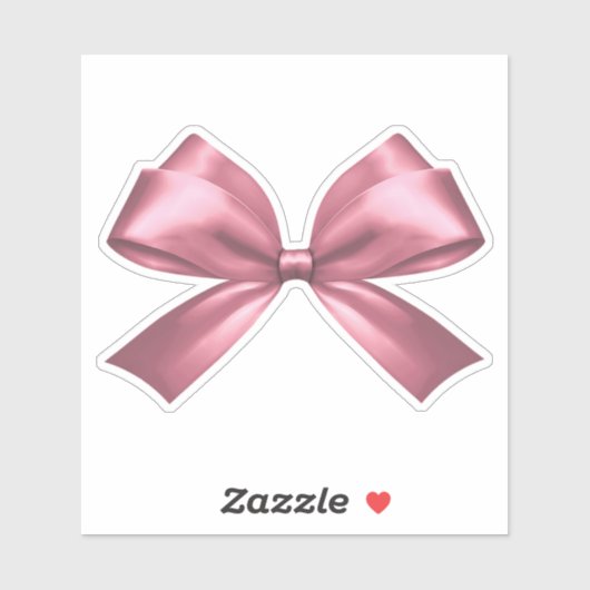 Schattige Meisje Roze Esthetische Boog Sticker (Vel)