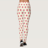 Schattige Meisje Roze Glitter Aardbei Leggings (Achterkant)