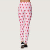 Schattige Meisje Roze Glitter Aardbei Leggings (Achterkant)
