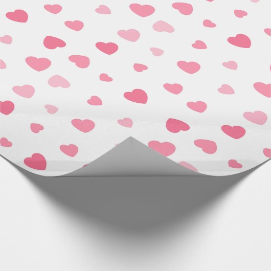 Schattige Meisje Roze Hart Verjaardag Cadeaupapier (Hoek)