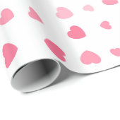 Schattige Meisje Roze Hart Verjaardag Cadeaupapier (Rol Hoek)