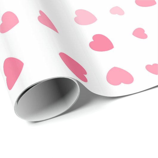 Schattige Meisje Roze Hart Verjaardag Cadeaupapier (Rol Hoek)