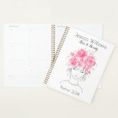 Schattige  meisje roze waterverf rozen-Floral Planner (Display)
