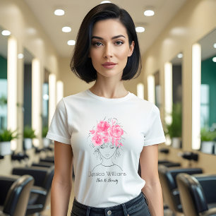 Schattige  meisje roze waterverf rozen-Floral T-shirt