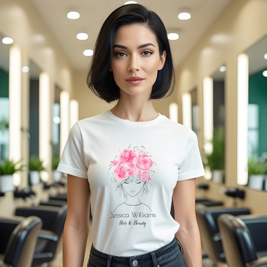 Schattige meisje roze waterverf rozen-Floral T-shirt