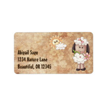 Schattige Meisje Schaap, Bloemen en Zonneadres